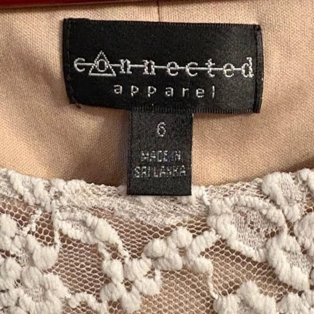 White Lace Connected Apparel Dress Wedding Bach Easter Short 3/4 Scoop Women's 6 - Picture 2 of 6